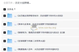 历史大视野精品书系：多维视角下的世界与中国