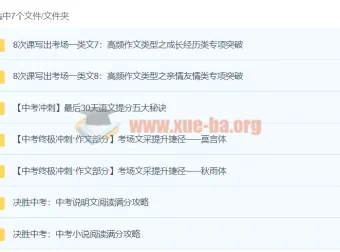 初中语文专题包：中考阅读与作文冲刺提分攻略合集