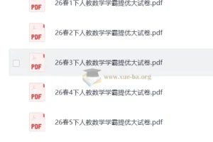2026春小学数学《学霸提优大试卷》1-6年级下册（人教版）全册汇总