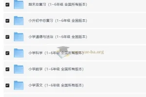 小学全科同步练习与精品试卷合集 1-6年级单元月考期中期末复习资料 211.6GB大容量资源包