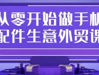 从零开始做手机配件外贸实战课：平台入驻、选品开发与爆款打造全攻略