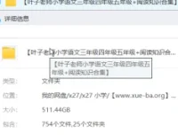 叶子老师小学语文3-5年级同步精讲+阅读写作训练合集