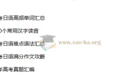 2024春高二日语备考精华课：真题汇编与高分作文全攻略
