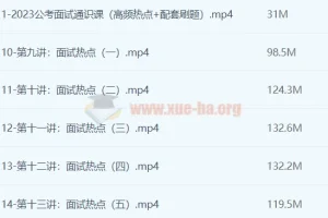 2023公考面试通识课（理论+刷题）完整版