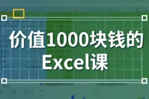 价值1000块钱的Excel课：从入门到进阶的实战技能大全
