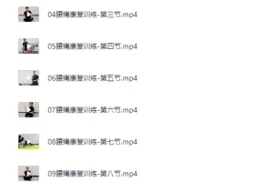 腰痛运动康复训练课程 科学缓解腰间盘突出