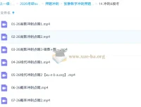 2026考研数学冲刺必备 张翀押题班高数线代概率全攻略