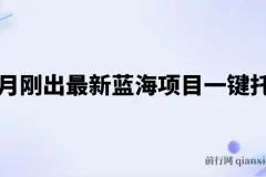五月最新蓝海项目：抖音视频号一键托管，矩阵躺赚收益分成全攻略