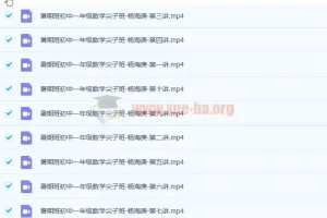 杨海庚初一数学暑假尖子班10讲全收录 初中数学暑期提升课程