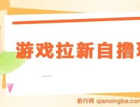 游戏拉新自撸玩法，单次6-8元，一小时可做20次
