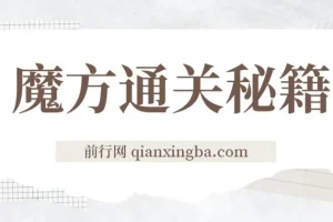 魔方通关秘籍网课全套资料，单利润39.9的冷门副业玩法