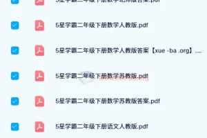 2024春 5星学霸 小学1-6年级下册全科电子版 含答案解析