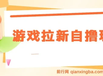 游戏拉新自撸玩法，单次6-8元，一小时可做20次