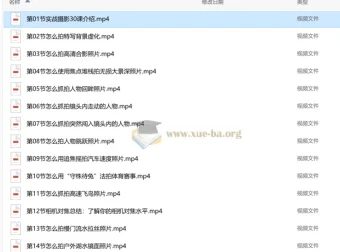 宋大大影摄实战教学30课：从对焦到调色，彻底告别“不会拍照”的尴尬