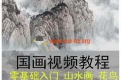 国画视频培训教程自学高清零基础教学入门花鸟山水画水墨技法设计