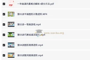 小学数学二年级同步提升 龚京秋季班视频课程+配套试卷资料