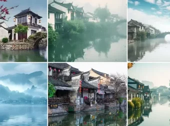 江南水乡唯美风景无水印横版视频素材 300+ 合集