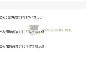 25年3-6年级小学语文 一本暑假习作手册（3升4、4升5、5升6）