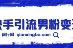 快手引流男粉变现项目，零成本手机操作，卖多少赚多少日入1000+