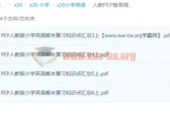 人教PEP版英语3-6年级上册期末复习知识点汇总（可打印）