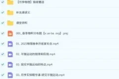 2025高一物理月季全年班 暑假秋季寒假春季课程资料合集