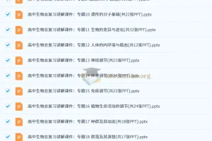 高考生物二轮复习专题课件（通用版）22个专题精讲