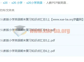 人教PEP版英语3-6年级上册期末复习知识点汇总（可打印）