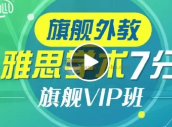 新东方雅思全能7分旗舰外教VIP全程班 价值4880元 听说读写词汇语法全科精讲