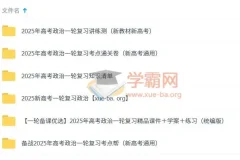 2025新高考高考政治一轮复习资料合集 考点通关+课件+学案+练习