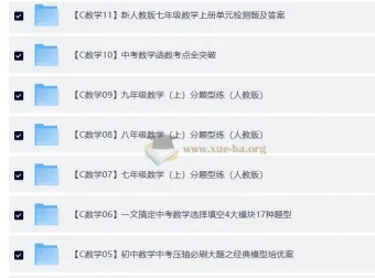 初中数学精品资料合集 中考复习专题突破与同步练习