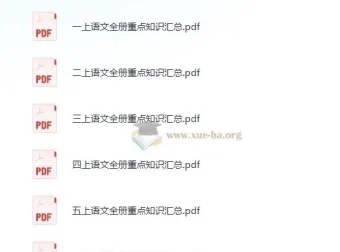 小学语文1-6年级上册重点知识汇总 期末复习必备