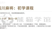 麻将高手进阶实战技巧大全：从入门到精通视频教程