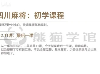 麻将高手进阶实战技巧大全：从入门到精通视频教程