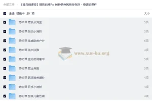 蜂鸟微课堂摄影后期Ps教程 16种调色风格实战 含源码课件