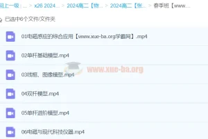 2024高二物理张展博春季班 电磁感应与热学原子物理精讲