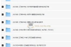 2025初中万唯中考教辅合集 七八九年级全科电子版