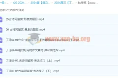 2024高三高考语文 丁珏临语文秋季班 课程资源