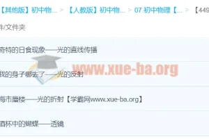 初中物理竞赛课堂：光现象专题精讲【张婷】