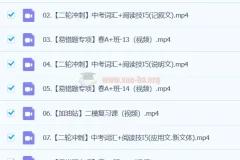 龙天宇 2024初三中考英语 A+春季班（下）课程资源