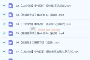 龙天宇 2024初三中考英语 A+春季班（下）课程资源