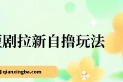 2024短剧拉新自撸玩法 单机时收益18 可批量操作