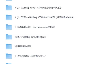 光速英语12000词单词课+语法 44G完整合集