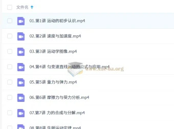2027高中高一物理 张雯 一轮暑假班 运动学与力学专题精讲