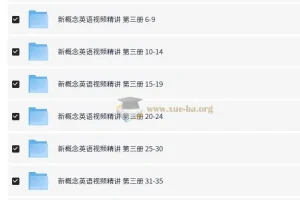 新东方高中新概念英语第三册视频精讲 120课时薛冰史学冬