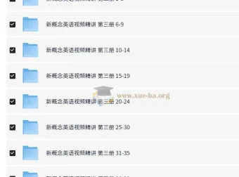 新东方高中新概念英语第三册视频精讲 120课时薛冰史学冬