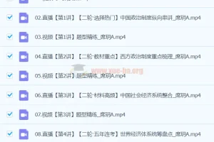 2024高三高考历史 席玥寒假班 二轮复习课程合集