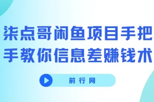 闲鱼项目实战教程 手把手教你信息差赚钱术