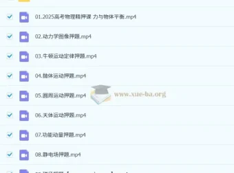 赵玉峰2025高三高考物理冲刺押题精讲课程