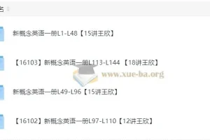 王欣 新概念英语一册年卡 L1-L144 全册精讲