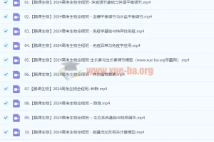 2024高三高考张鹏生物秋季班 一轮复习全程班
